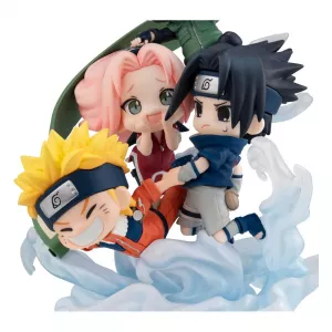 Naruto Shippuden FigUnity PVC Mini Soška Gather Here, Team 7 13 cm Megahouse