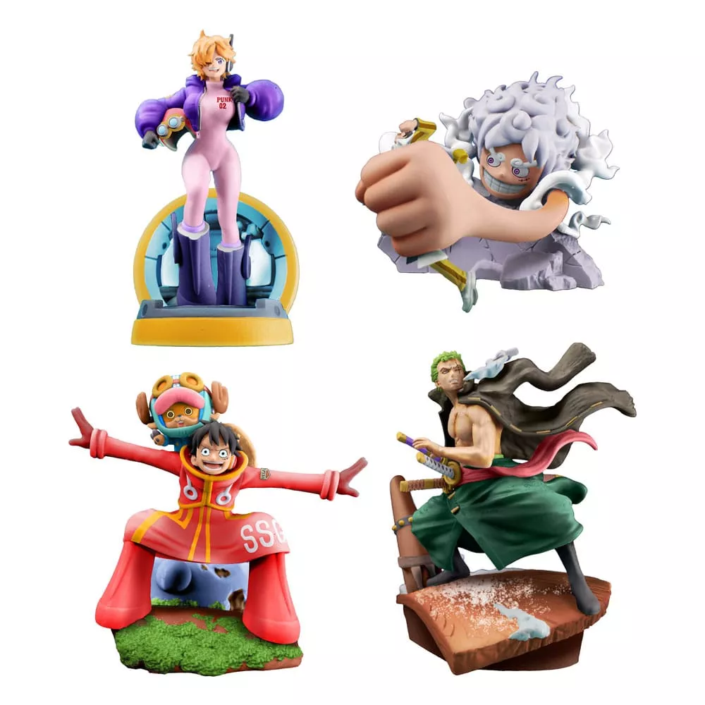 one Piece Petitrama PVC Mini Soška Logbox Re Birth Egghead Set 9 cm Megahouse