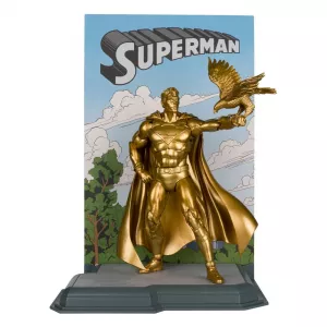 DC Multiverse Akční FigureSuperman (Centennial Park Tribute Statue) Gold Label 18 cm