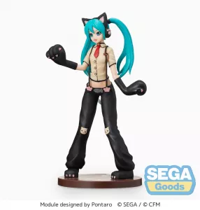 Hatsune Miku Project DIVA Arcade Future Tone SPM PVC Soška Hatsune Miku Kitty Cat 23 cm Sega