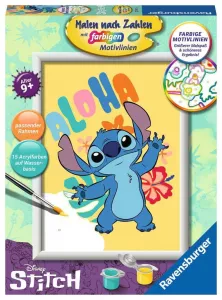 Disney Paint by Numbers Painting Set Aloha Stitch 18 x 24 cm Německá Edition* - Damaged packaging