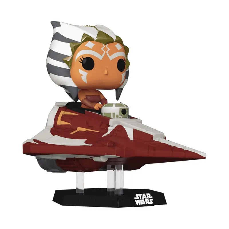 Star Wars: The Clone Wars POP! Rides Vinyl Bobble-Head Ahsoka Tano in Delta 7 Jedi Starfighter 15 cm Funko